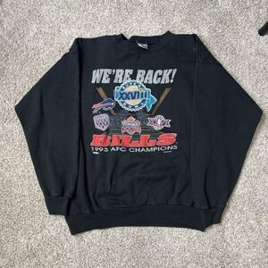 Vintage 1993 Buffalo Bills NFL Super Bowl XXVII Football Crewneck Size XL